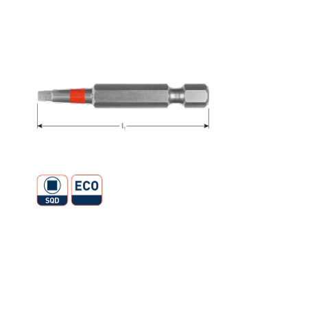 ECO Krachtbit SQD 50mm (Vierkant  Robertson)